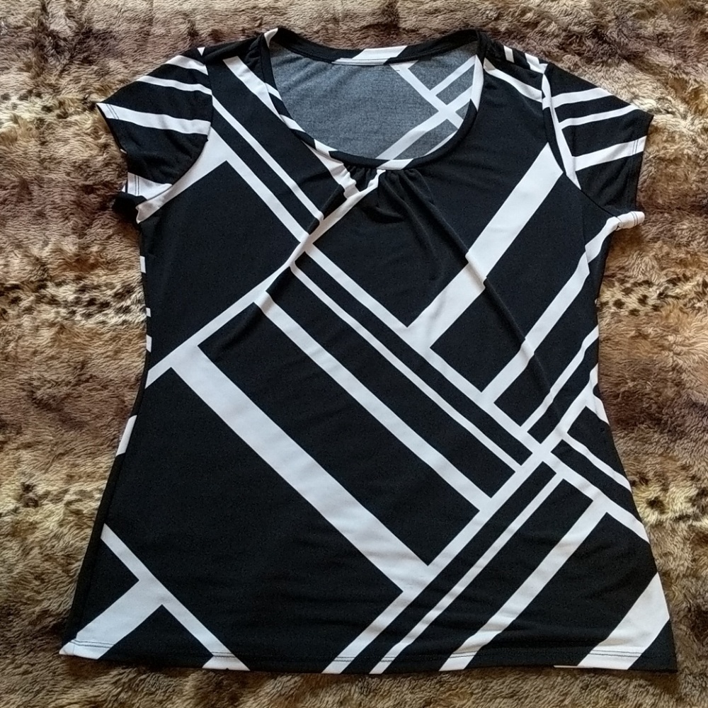 Black and white dress shirt
